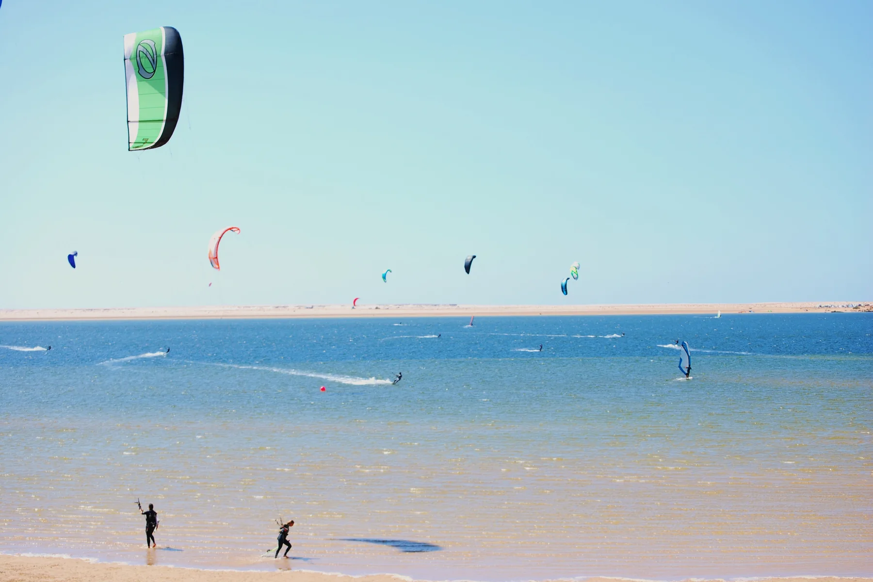 Kitesurf sur la lagune de Dakhla